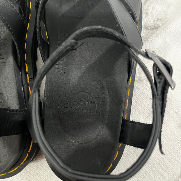 Dr. Martens Blaire Flatform Sandal Black Leather Women’s 9 Chunky Gladiator Goth - Picture 5 of 10